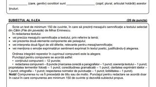 Edu.ro Subiecte Română Evaluare Națională 2023. 