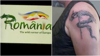 VIDEO - O schimbare în promovarea României: Documentaristul britanic Charlie Ottley a oferit un logo gratuit și și-a tatuat sigla dedicată turismului românesc