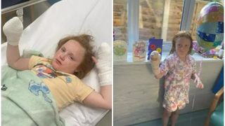 Mama a cinci copii a declarat că fetița ei "&icirc;și făcea o vizuină" din diverse obiecte &icirc;mprăștiate prin zonă, c&acirc;nd a stat pe o masă, care a &icirc;nceput să cedeze.