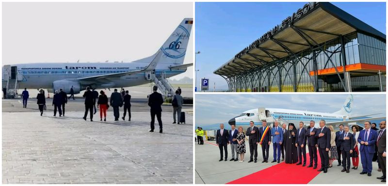 Cursa simbolică aparține Companiei Tarom București – Brașov, la manșa avionului fiind fostul director Cătălin Prunariu, fiul singurului cosmonaut român, Dumitru Prunariu.