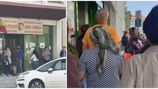 Sute de persoane au fost surprinse &icirc;n timp ce așteptau la coadă la Policlinica Veche din zona centrală a municipiul Satu Mare.