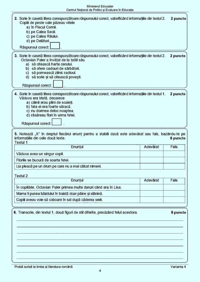Barem Română Evaluare Națională 2023. Iată cum poți obține nota maximă!