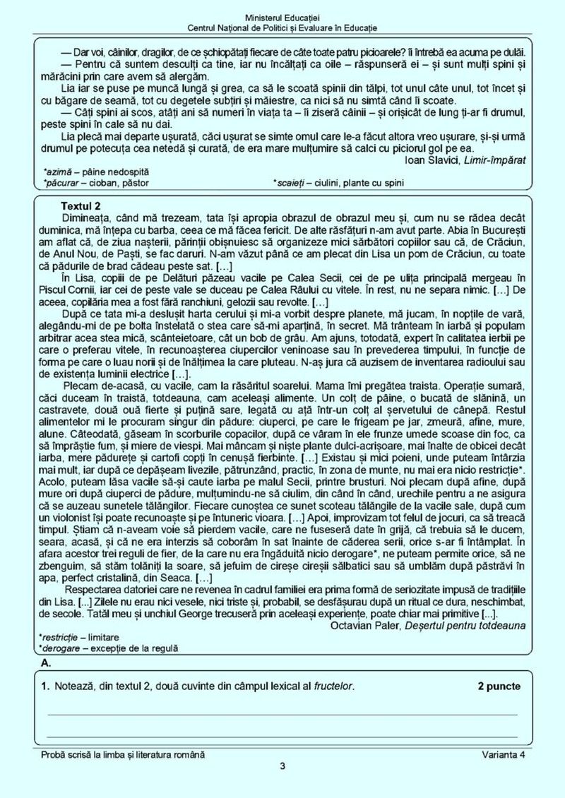 Barem Română Evaluare Națională 2023. Iată cum poți obține nota maximă!