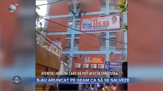S-au aruncat pe geam ca să se salveze