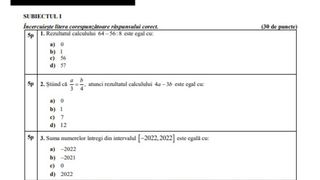 Subiecte Matematică Evaluare Națională 2023. Cum arată cerințele pentru elevii de clasa a VIII-a?