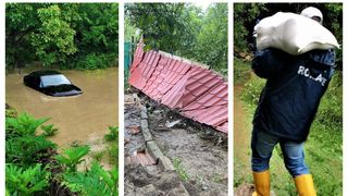 Sute de oameni sunt izolați din cauza inundațiilor. Apa a rupt drumuri și poduri în județul Dolj