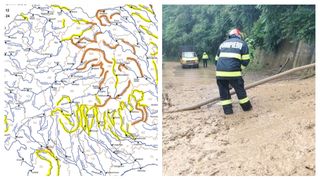 VIDEO - Cod portocaliu de inundații. Hidrologii au emis mai multe avertizări
