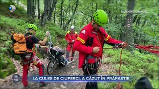 La cules de ciuperci, a căzut &icirc;n prăpastie