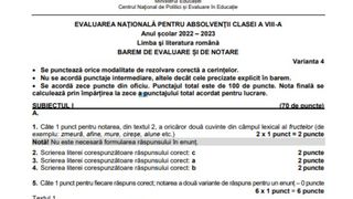 Barem Evaluare Națională 2023 Rom&acirc;nă. Cum se rezolvă corect subiectele?