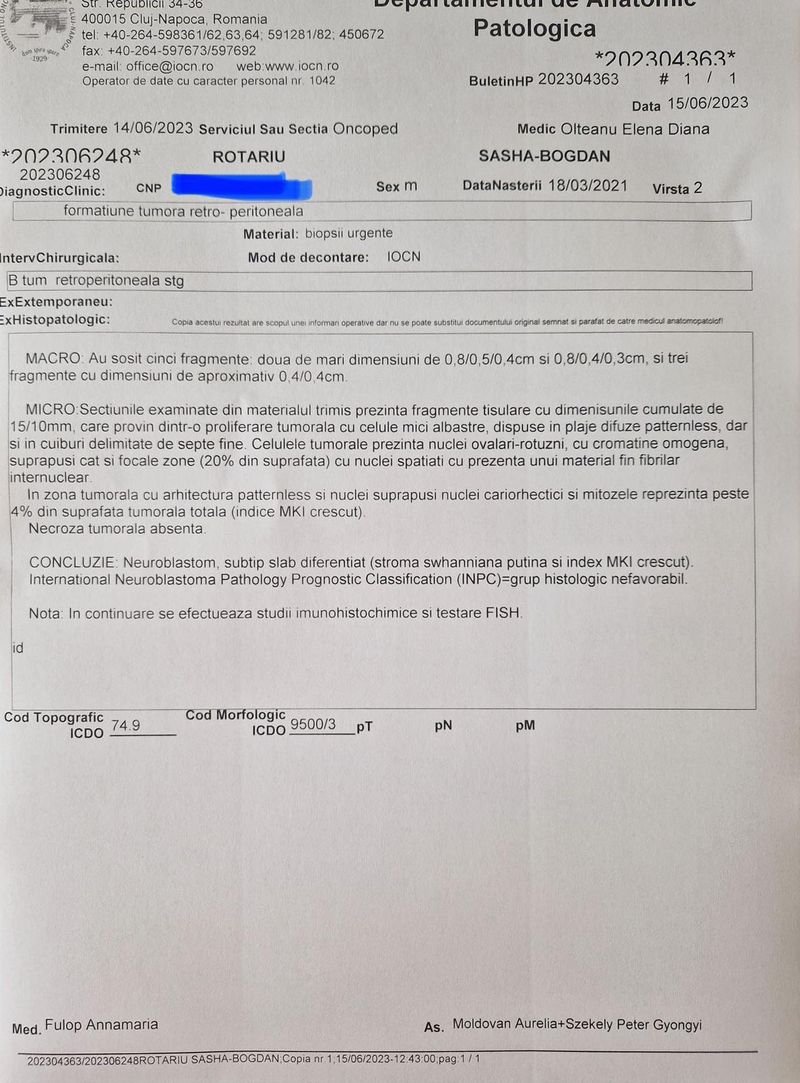 Un băiețel de doar 2 ani din Cluj a primit un diagnostic dur: „Toată aceasta lupta este contra cronometru!”