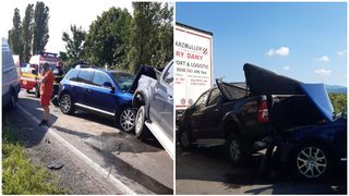 Două accidente rutiere, în județul Timiș, în mai puțin de 15 minute! Pompierii au intervenit