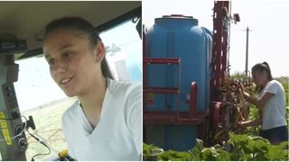 Elevă din Satu Mare, vedetă pe TikTok: Tânăra muncește zilnic pe câmp cu tractorul