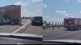 Accident pe A2, București-Constanța. Traficul este îngreunat
