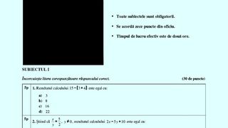 Barem Matematică Evaluare Națională 2023. Cum se calculează nota la această probă? Subiectele primite de elevi