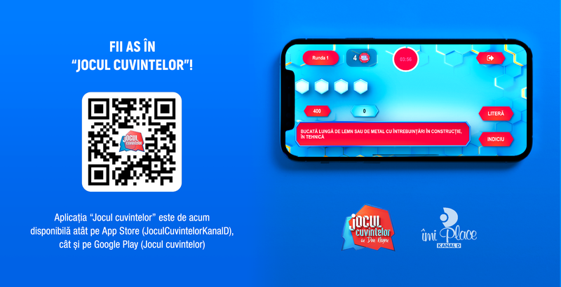 Aplicația oficială a emisiunii de la Kanal D “Jocul Cuvintelor" domină clasamentele în topul descărcărilor în România, la doar câteva zile de la lansare