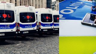 Un bărbat care ar suferi de afecţiuni psihice şi se comporta agresiv, încătuşat de poliţişti într-o benzinărie