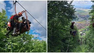 VIDEO - Turiști blocați în telescaunul din Bunloc, județul Brașov