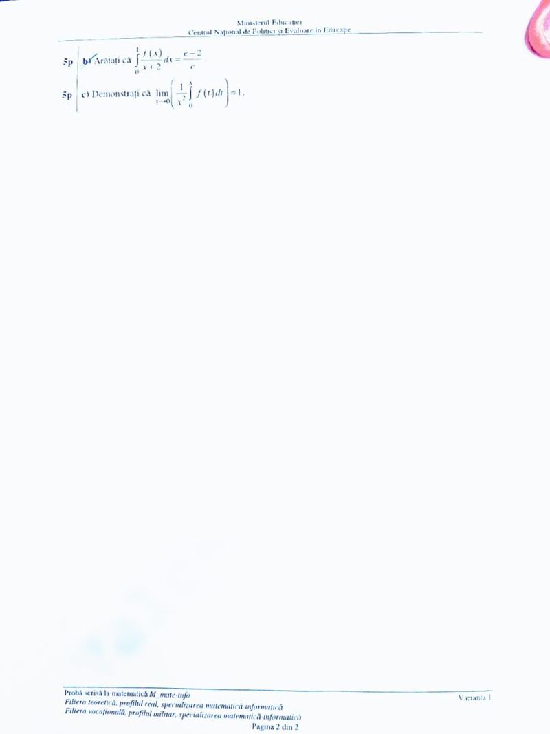 Subiecte Matematică BAC 2023 Edu.ro. 