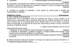 Barem Filosofie BAC 2023 Edu.ro. Ce a picat la subiecul al III-lea?