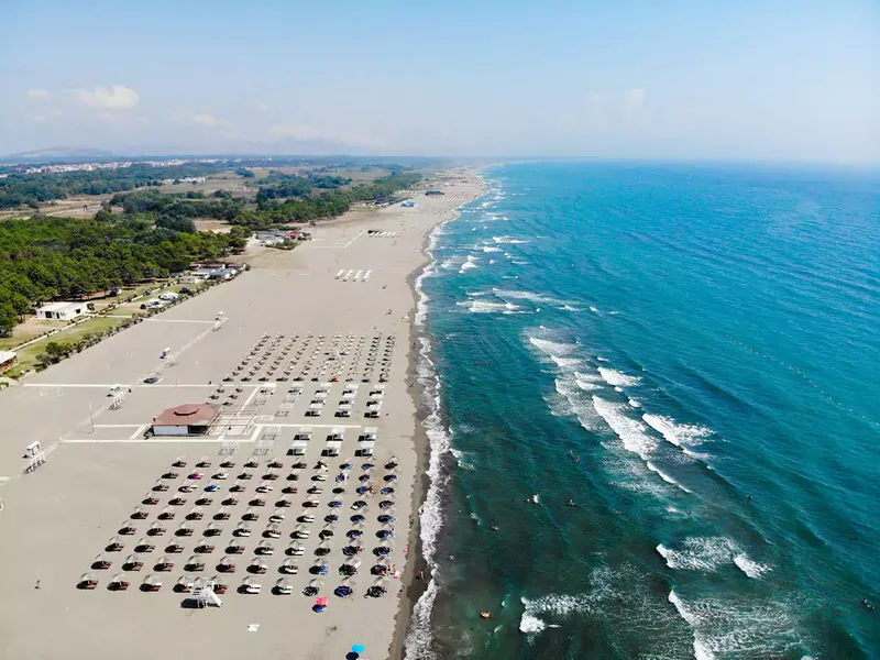 Plaja Long Beach din Ulcinj, Macedonia