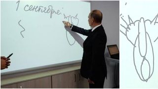 Vladimir Putin a desenat &icirc;n 2013 spatele unei pisici&nbsp;