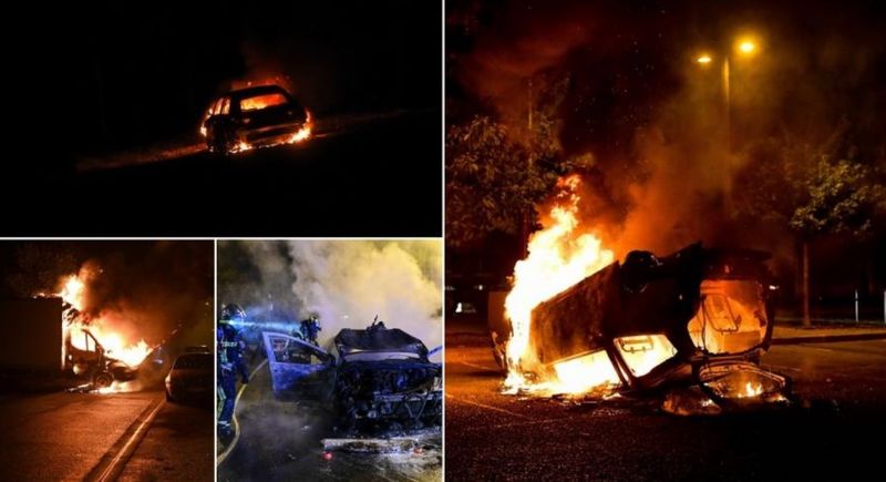  Ministerul de Interne a trimis 45.000 de poliţişti în stradă pentru a face faţă celei de-a patra nopţi de revolte.