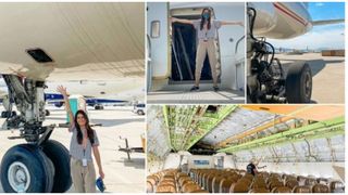 VIDEO: O româncă stabilită în SUA și-a cumpărat avion ca să-l transforme în casa visurilor ei