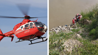 VIDEO-Un incident a avut loc în Satu Mare, după ce doi tineri au intrat în apele râului Someș. Un elicopter SMURD a fost solicitat în acest caz