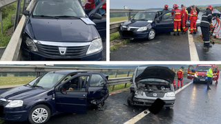 Accident rutier în Sebeș. Trei autovehicule au fost implicate