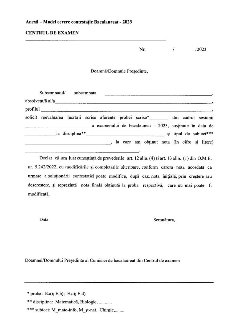Contestații BAC 2023. 
