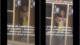 VIDEO - Băiețel închis în dulapul pentru bagaje de către părinți. Martorii au filmat întregile scene