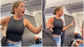 VIDEO. O femeie s-a certat cu un "pasager imaginar" la bord-ul unui avion. "Acest drac nu există"