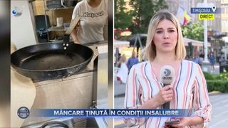 Mâncare ținută în condiții insalubre