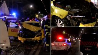 Un taximetrist beat, cu pasageri în mașină, a lovit 3 muncitori care lucrau la un macaz, în Iași: „A bubuit deodată!”