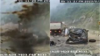 Accident mortal &icirc;n India, soldat cu doi morți și trei răniți. Un bolovan desprins de pe munte s-a prăbușit peste o mașină