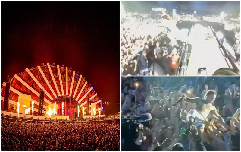 Rapper-ul Lil Pump a accidentat două persoane, după ce s-a aruncat de pe scenă în mulţime.
