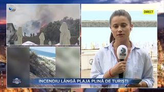 Incendiu lângă plaja plină de turiști