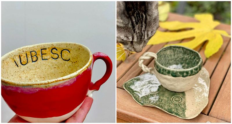 Produse realizate de Sorina Vajda în atelierul de ceramică.