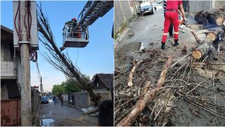 VIDEO - Vijeliile au făcut prăpăd în țară. Mai multe zone au fost afectate de ploi și furtuni