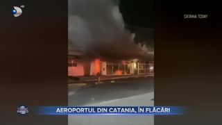 Aeroportul din Catania, &icirc;n flăcări