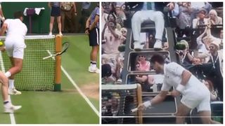  Novak Djokovic a fost amendat după ce &icirc;n setul al cincilea al meciului a pierdut &icirc;n fața spaniolului Carlos Alcaraz și și-a distrus racheta.