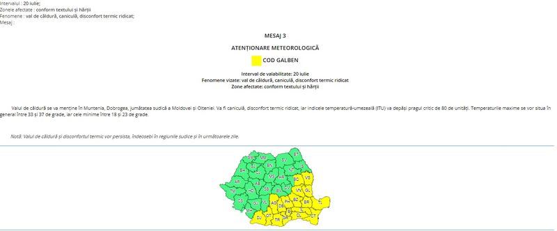 Meteorologii anunță o nouă zi de foc pentru România: 43 de grade Celsius. Triplă avertizare meteo
