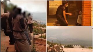 FOTO/VIDEO - Mai multe călugărițe din Grecia cântă în fața flăcărilor înfricoșătoare și se roagă la Dumnezeu. Ele refuză să fie evacuate