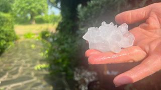 Grindină &icirc;n Satu Mare