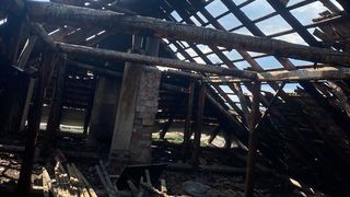 Acoperiș distrus de grindină &icirc;n Satu Mare