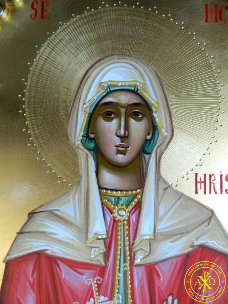 Sfânta Hristina a primit moartea prin sabie