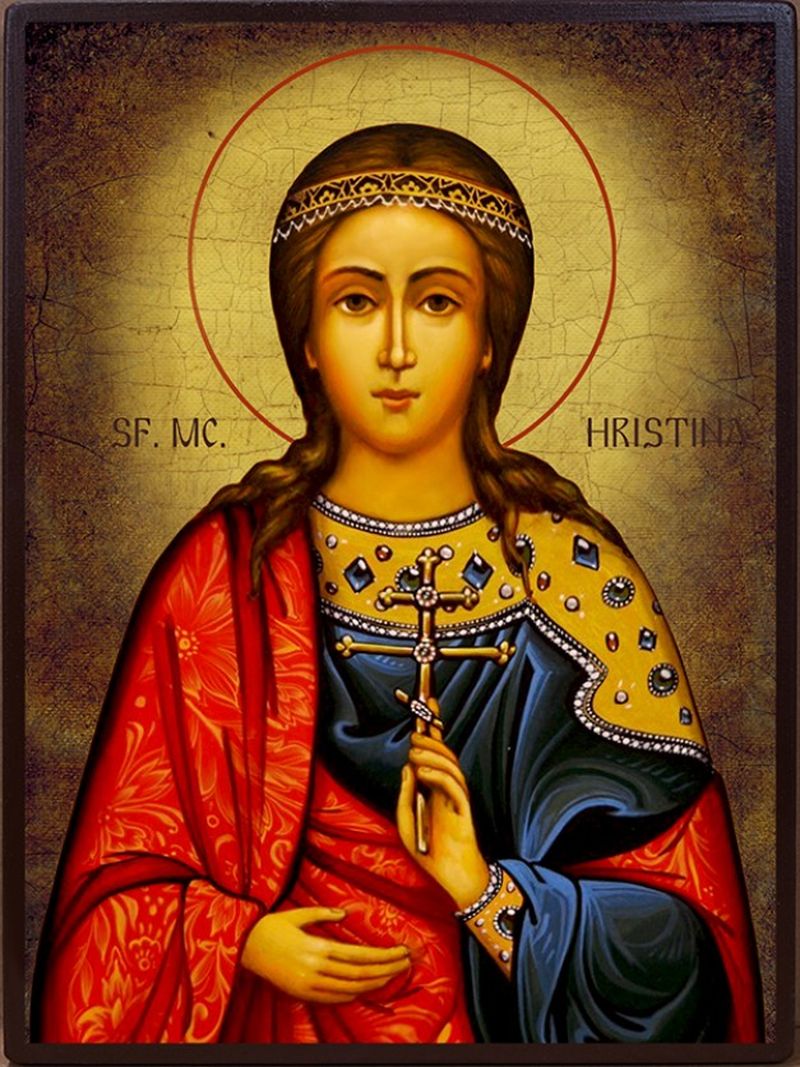 Sfânta Hristina a primit moartea prin sabie