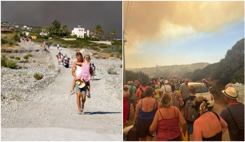  Locuitorii din zonele Santa, Megoula, Porta, Palia, Perithia și Sinies de pe insulă au fost îndemnați să plece.