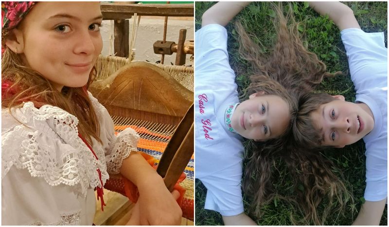 Copiii familiei Mușat îi ajută foarte mult pe aceștia la treburile din gospodărie.