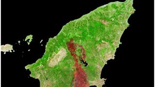 Incendii Grecia 2023. Cum se văd din satelit incendiile din Rhodos. "Insula are o rană deschisă, sângerează"
